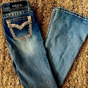Girls (youth) size 12 Grace bootcut jeans.